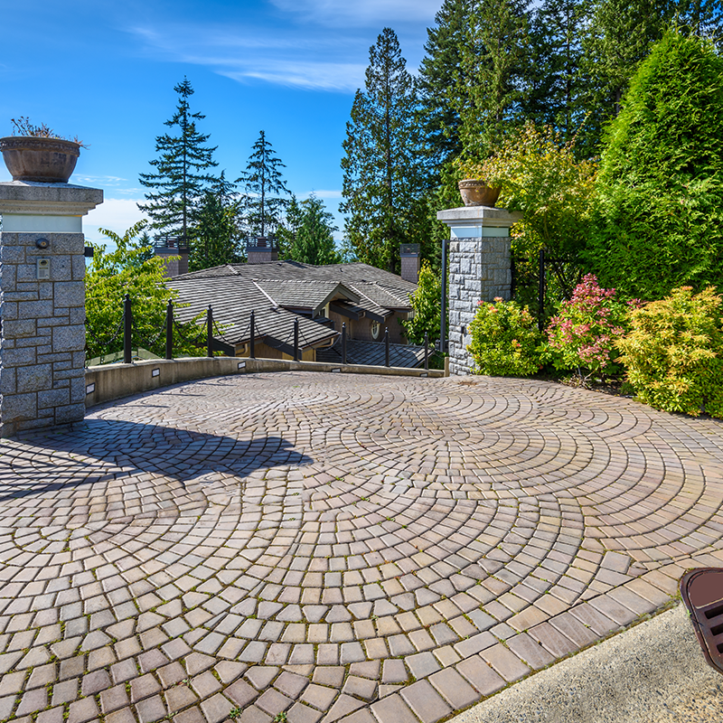 detailed stonework for driveway